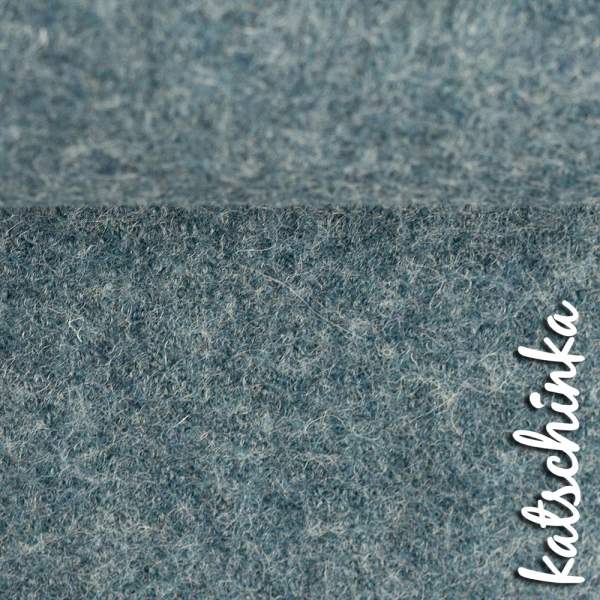 Wollstoff - Walk - zartpetrol meliert 1749